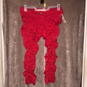 Street blue size L red crunchy pants
